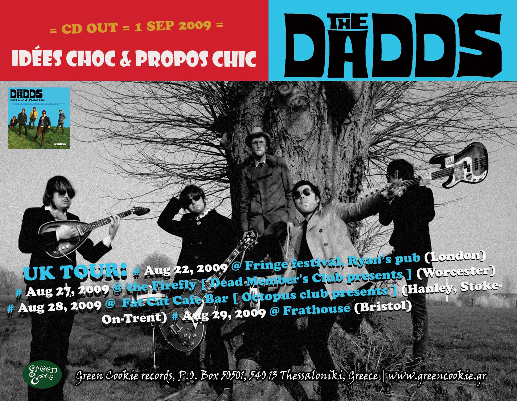 The Dadds promo postcard 2009